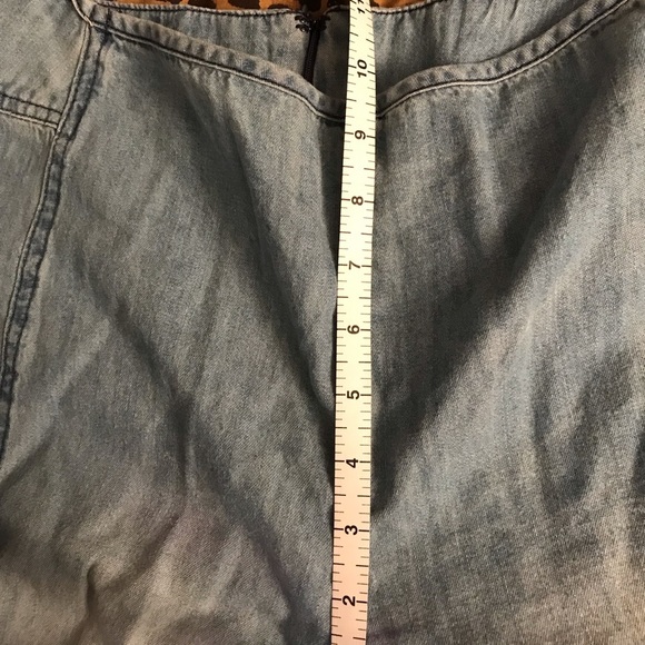 Free People size 4 super wide leg pants jeans with high slit side zipper - Picture 13 of 16